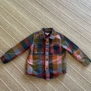 Pink Chicken Boys Jack Harvest Plaid Button-Up Shirt Sz 5